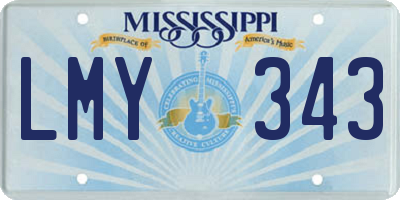 MS license plate LMY343