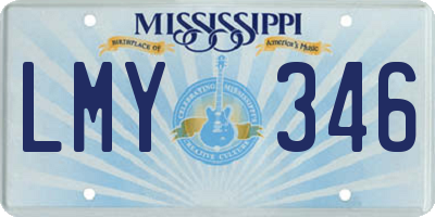 MS license plate LMY346