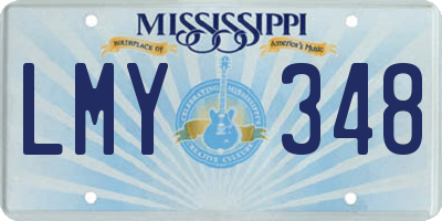 MS license plate LMY348