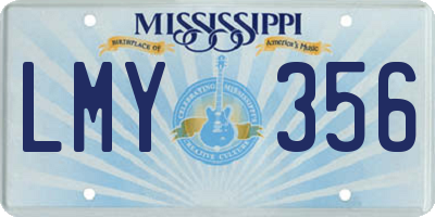 MS license plate LMY356