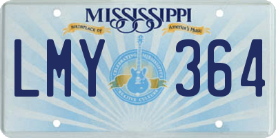 MS license plate LMY364