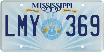 MS license plate LMY369