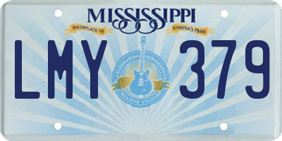 MS license plate LMY379