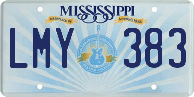 MS license plate LMY383