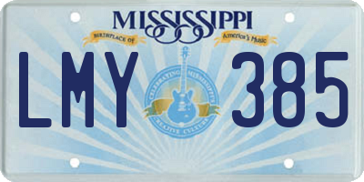 MS license plate LMY385