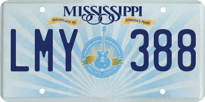 MS license plate LMY388