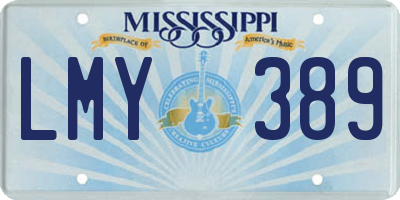 MS license plate LMY389