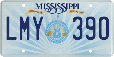 MS license plate LMY390