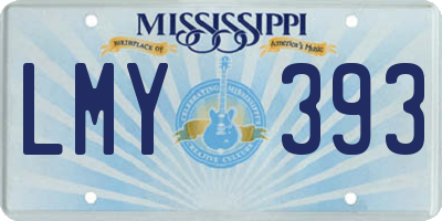 MS license plate LMY393