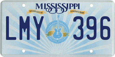 MS license plate LMY396