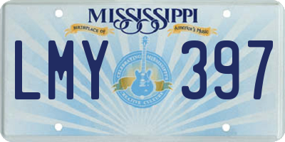 MS license plate LMY397
