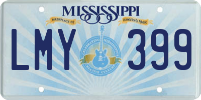 MS license plate LMY399