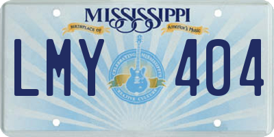 MS license plate LMY404