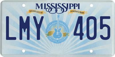 MS license plate LMY405