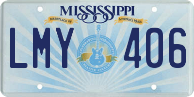 MS license plate LMY406