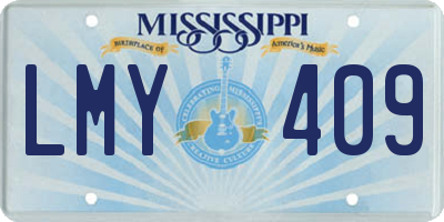 MS license plate LMY409