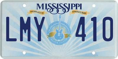 MS license plate LMY410