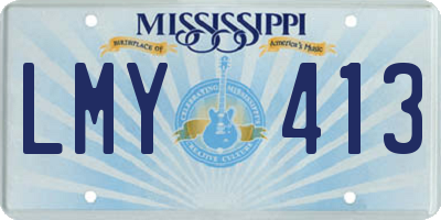 MS license plate LMY413