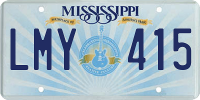 MS license plate LMY415
