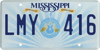 MS license plate LMY416