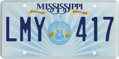 MS license plate LMY417