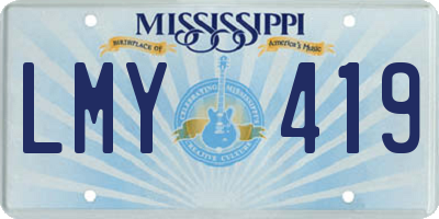 MS license plate LMY419