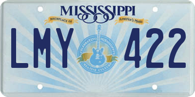 MS license plate LMY422