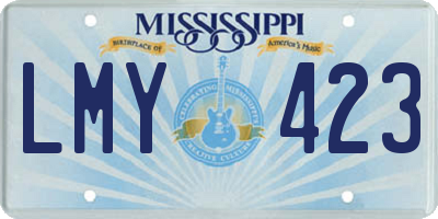 MS license plate LMY423