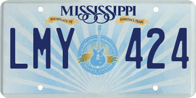 MS license plate LMY424