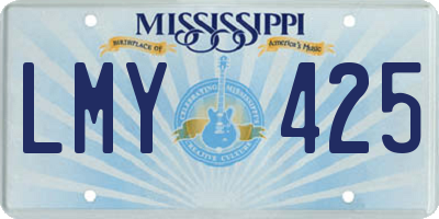 MS license plate LMY425
