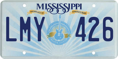 MS license plate LMY426