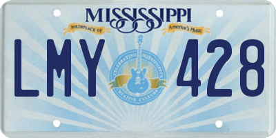 MS license plate LMY428
