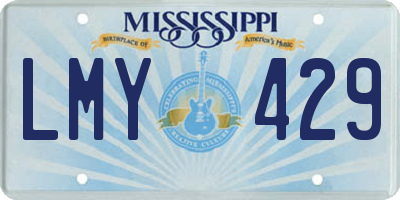 MS license plate LMY429