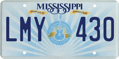 MS license plate LMY430