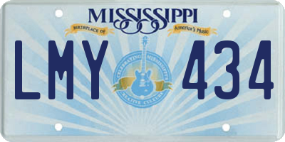 MS license plate LMY434