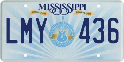 MS license plate LMY436