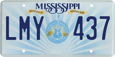 MS license plate LMY437