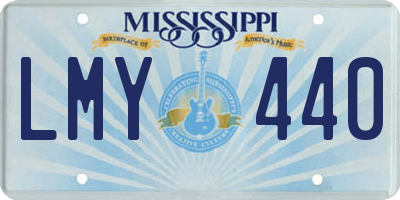 MS license plate LMY440
