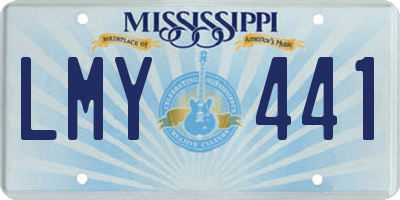 MS license plate LMY441