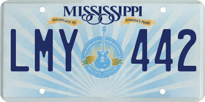 MS license plate LMY442