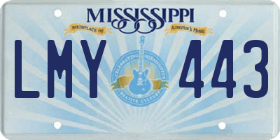 MS license plate LMY443