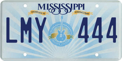 MS license plate LMY444