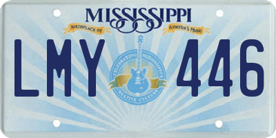 MS license plate LMY446
