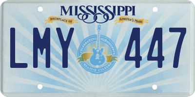 MS license plate LMY447