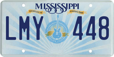 MS license plate LMY448