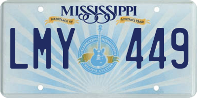 MS license plate LMY449