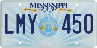 MS license plate LMY450
