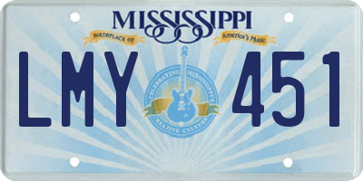 MS license plate LMY451