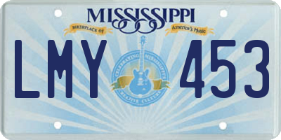 MS license plate LMY453