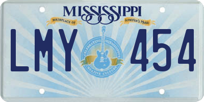 MS license plate LMY454
